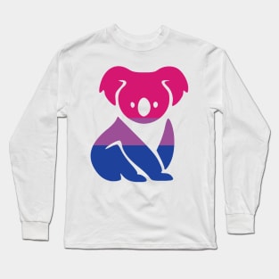 Pride Koala - Bi Bisexual Pride Flag Long Sleeve T-Shirt